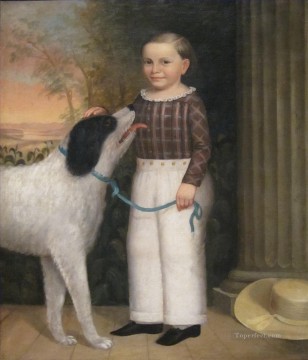 Niño con perro Charles Soule Pinturas al óleo